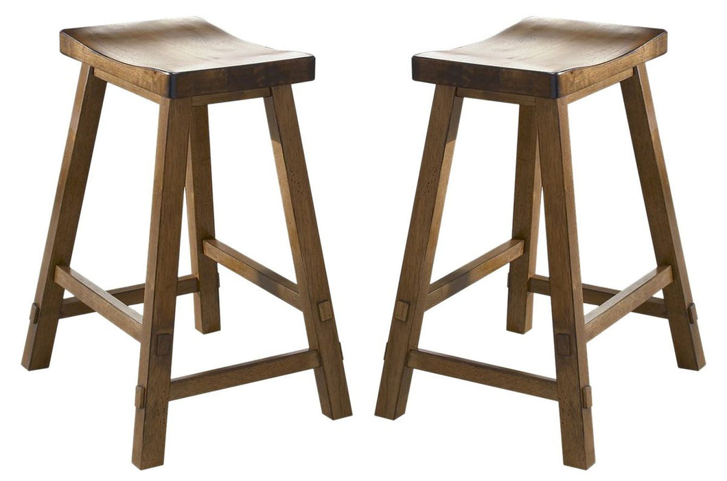 Liberty Furniture Creations II 24 Inch Sawhorse Barstool in Tobacco Finish (Set of 2) image