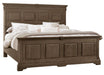 Vaughan-Bassett Heritage Cal King Mansion Bed in Cobblestone Oak image