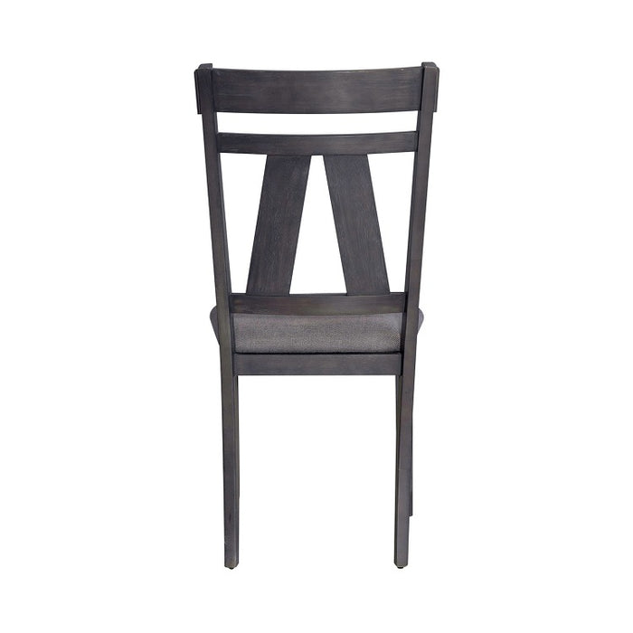 Liberty Furniture Lawson Splat Back Side Chair (Set of 2) in Weathered Gray