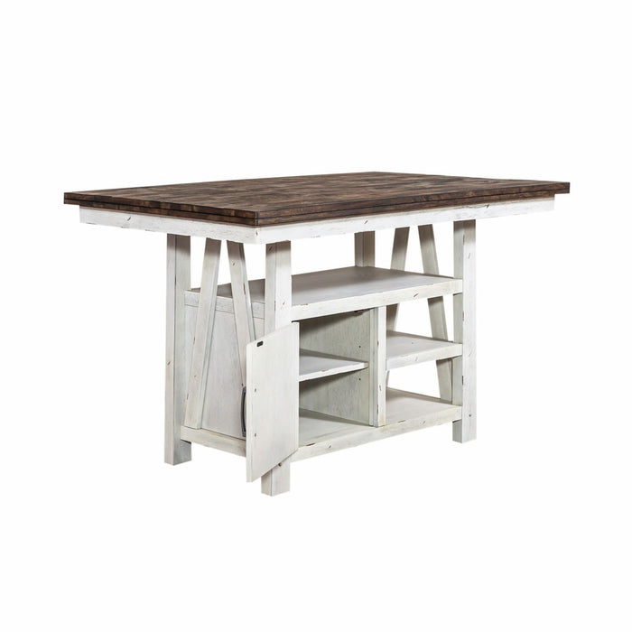 Farmhouse Gathering Table in White/Oak image