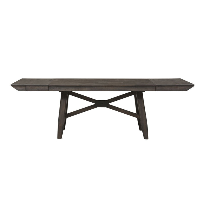 Double Bridge Optional 6 Piece Trestle Table Set