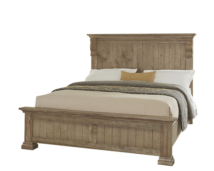 Vaughan Bassett Carlisle Cal King Corbel Bed in Warm Natural image