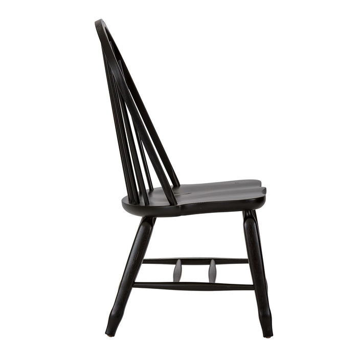 Treasures Bow Back Side Chair - Black image