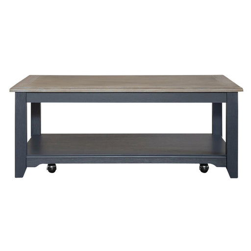 Liberty Furniture Summerville Rectangular Cocktail Table in Navy image