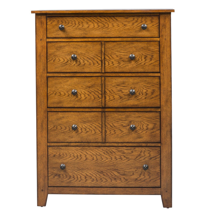 Grandpas Cabin King California Sleigh Bed, Dresser & Mirror, Chest, Night Stand