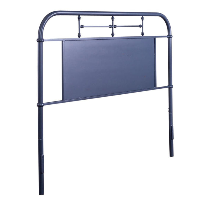 Liberty Furniture Vintage Series Queen Metal Headboard in Navy