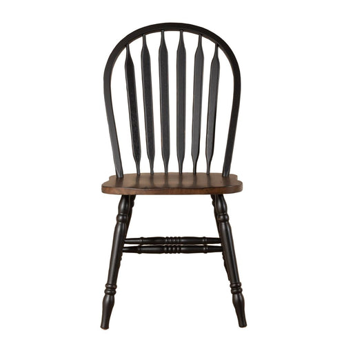 Liberty Furniture Carolina Crossing Windsor Side Chair in Black (Set of 2) image