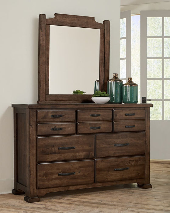 Vaughan-Bassett Joinery 6 Drawer Dresser in Natural Oak