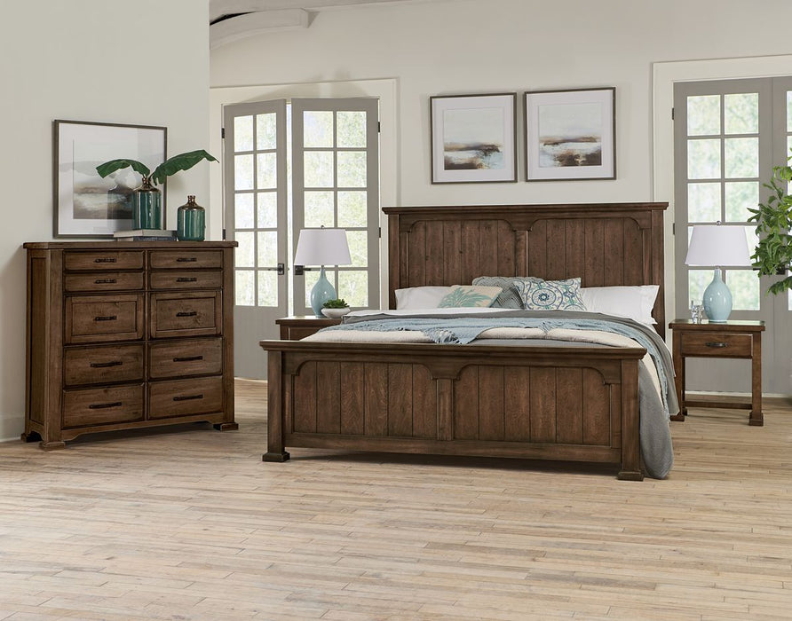 Vaughan-Bassett Joinery King Panel Bed in Natural Oak 192