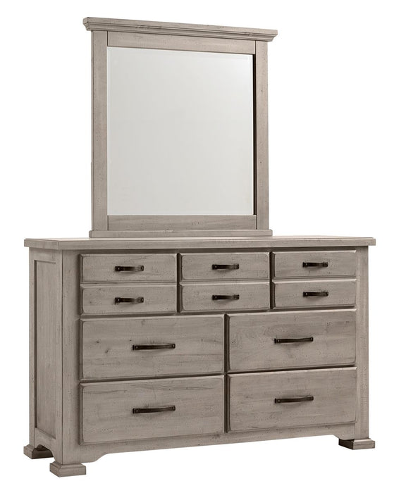 Vaughan-Bassett Joinery Landscape Mirror in Washed White Oak