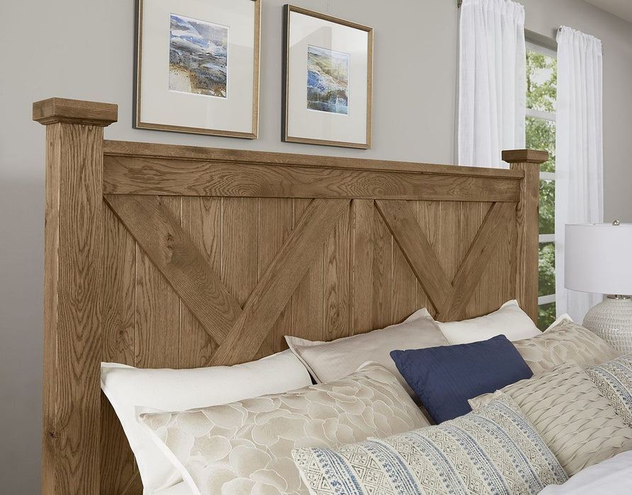 Vaughan Bassett Yosemite California King Panel Bed in Natural