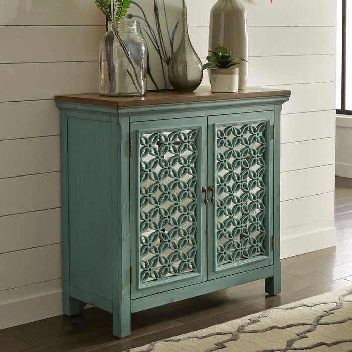 Liberty Furniture Kensington 2 Door Accent Cabinet in Turquoise