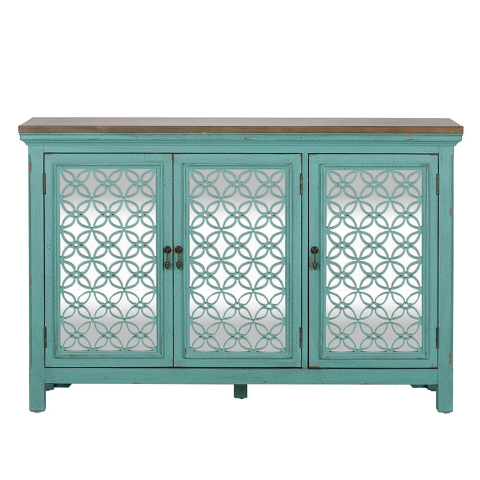 Kensington 3 Door Accent Cabinet in Turquoise image