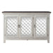 Liberty Furniture Westridge 3 Door Accent Cabinet in Wire Brushed Gray and White image
