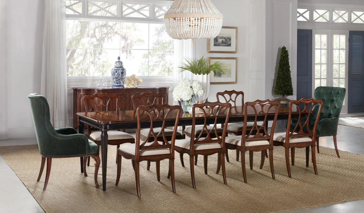 Charleston Rectangle Leg Dining Table w-2-22in leaves