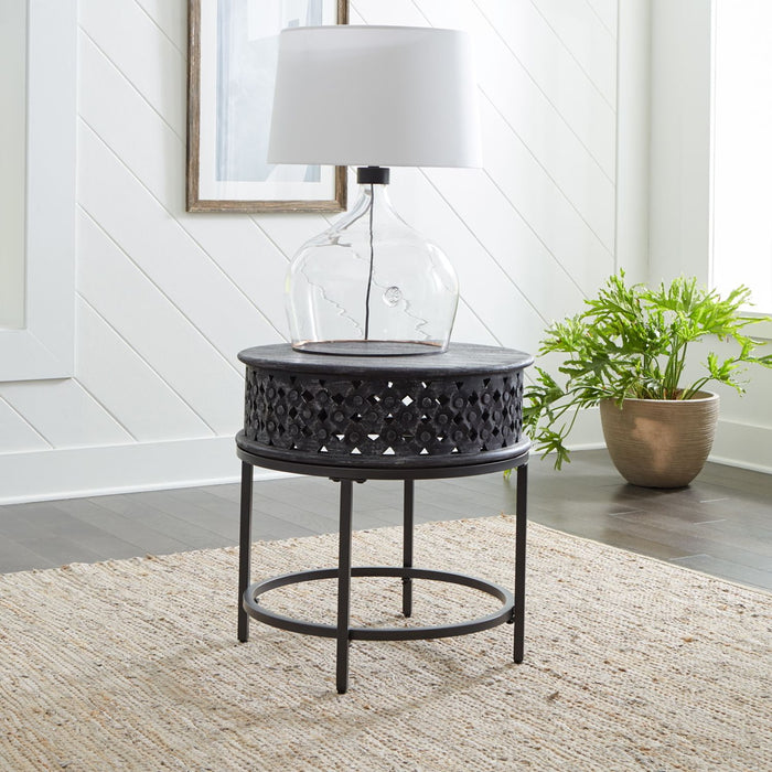 Liberty Furniture Stella Accent End Table in Chalkboard Black EST SHIP TIME APPX 4 WEEKS image