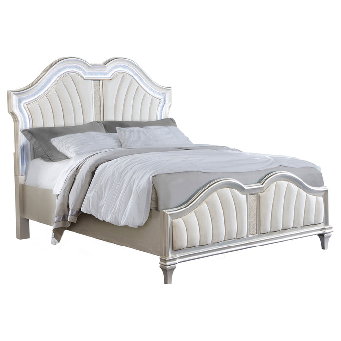 Evangeline Panel Bed with LED Lighting