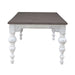 River Place Rectangular Leg Table in Riverstone White & Tobacco image