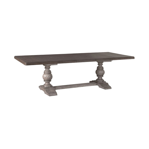 Liberty Furniture River Place Trestle Table in Riverstone Gray & Tobacco image