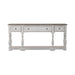 Magnolia Manor 72 Inch Hall Console Table in Antique White Base w/ Weathered Bark Tops image