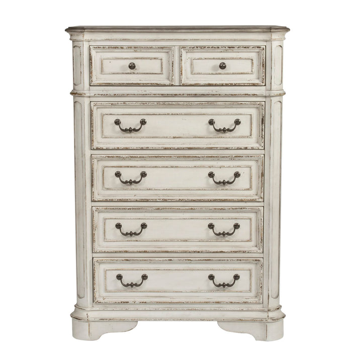 Magnolia Manor King California Panel Bed, Dresser & Mirror, Chest image