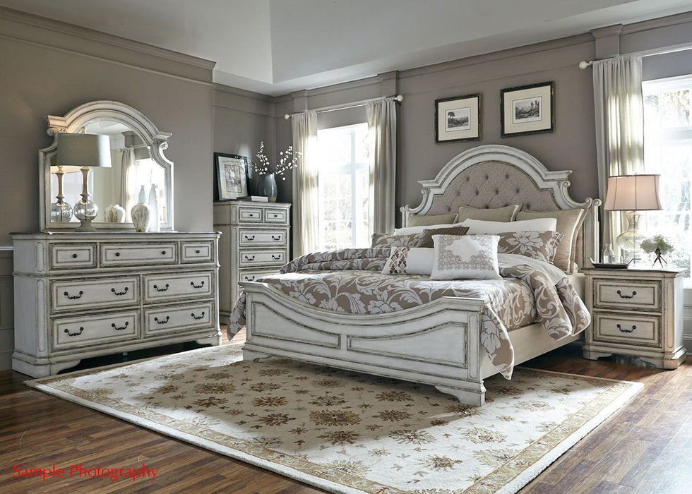 Liberty Magnolia Manor Queen Upholstered Bed in Antique White image