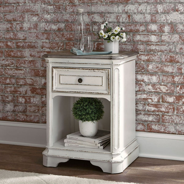 Liberty Magnolia Manor 1 Drawer Night Stand in Antique White