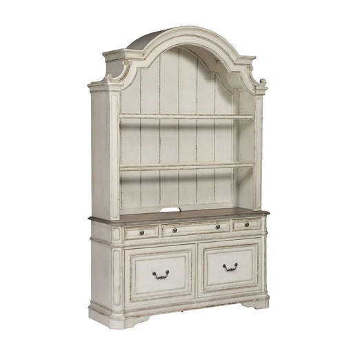 Liberty Magnolia Manor Credenza with Hutch in Antique White image
