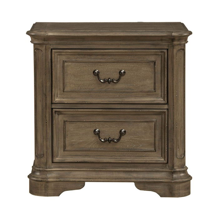 Magnolia Manor II 2 Drawer Nightstand in Weathered Bisque image
