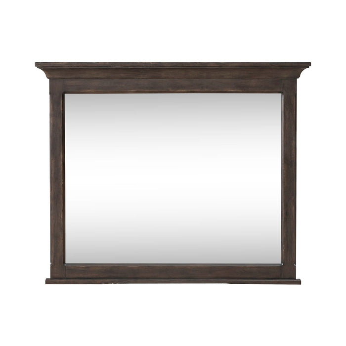 Paradise Valley Landscape Mirror in Saddle Brown image