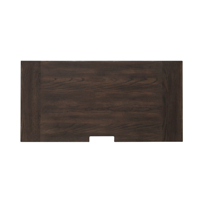 Paradise Valley 2 Door Bedside Chest with Charging Station in Saddle Brown
