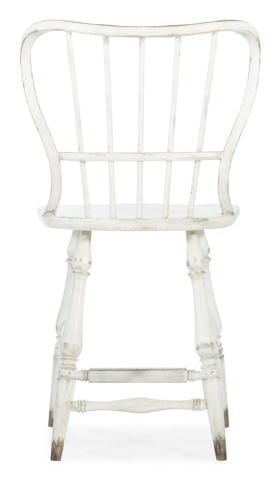 Ciao Bella Spindle Back Counter Stool-White