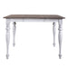 Ocean Isle Gathering Table in Antique White with Weathered Pine image