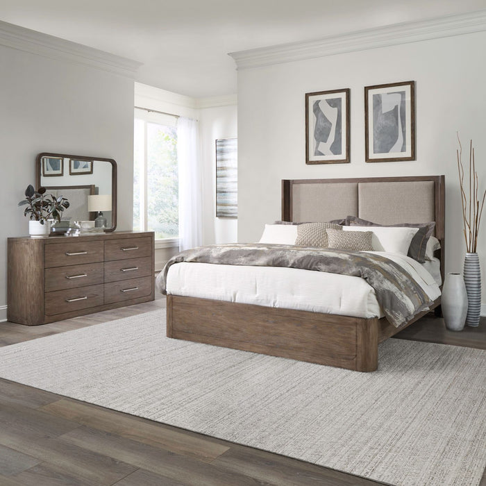 South Bend Queen Shelter Bed, Dresser & Mirror image