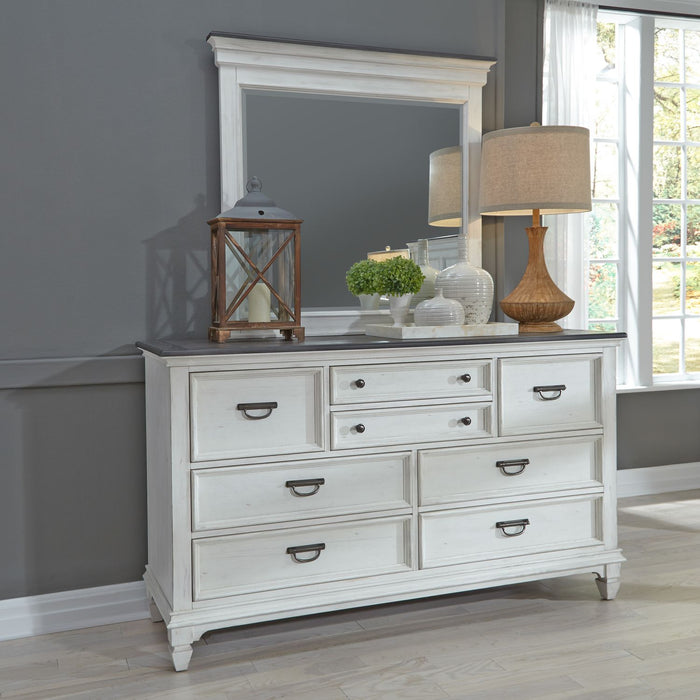 Allyson Park Queen Panel Bed, Dresser & Mirror, Chest, Night Stand