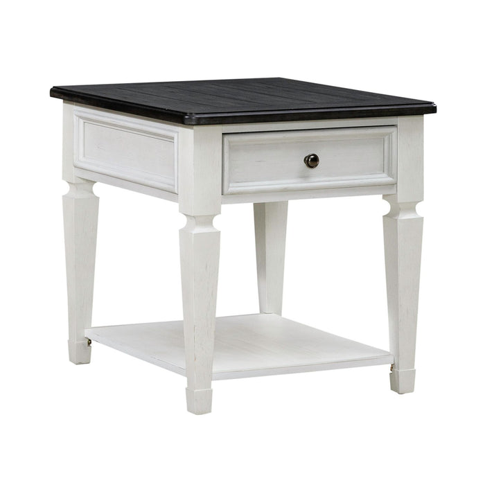 Allyson Park Drawer End Table in Wirebrushed White image