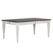 Allyson Park Rectangular Leg Table in White with Charcoal image