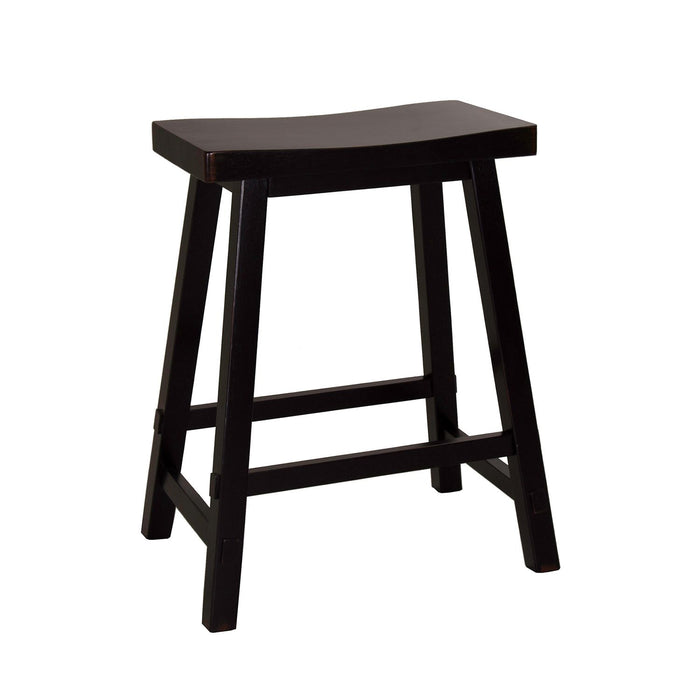 Creations 24 Inch Sawhorse Counter Stool - Black (RTA) image