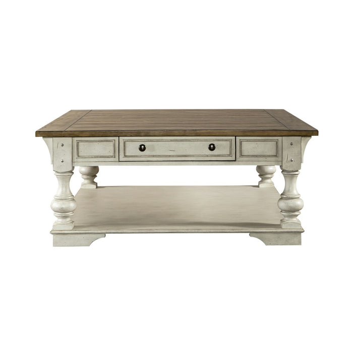Morgan Creek Cocktail Table in Antique White image