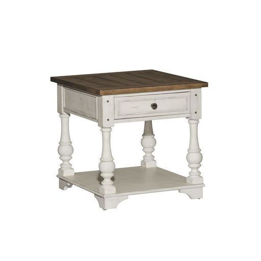 Morgan Creek End Table in Antique White image