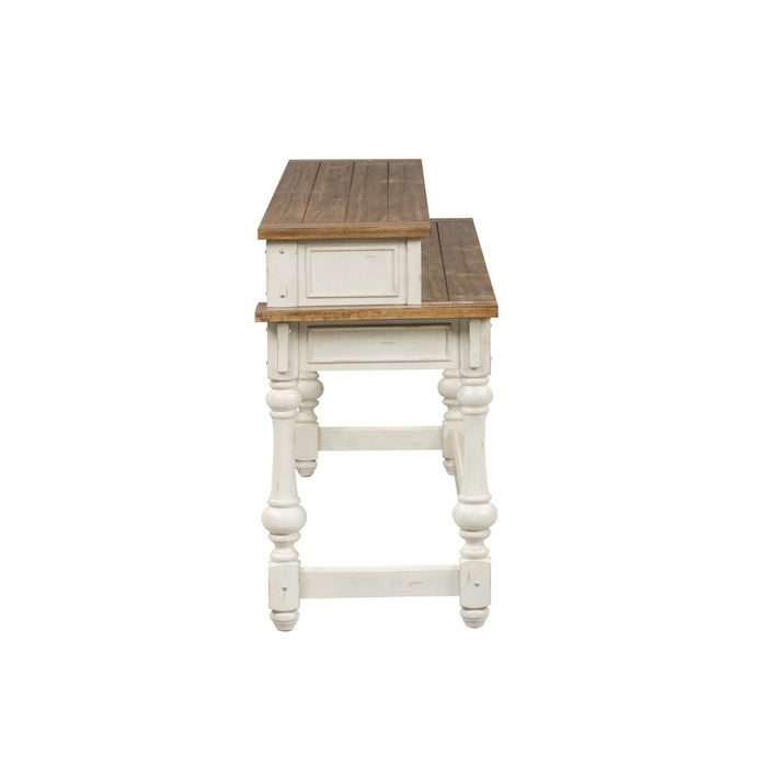 Morgan Creek Console Bar Table in Antique White image