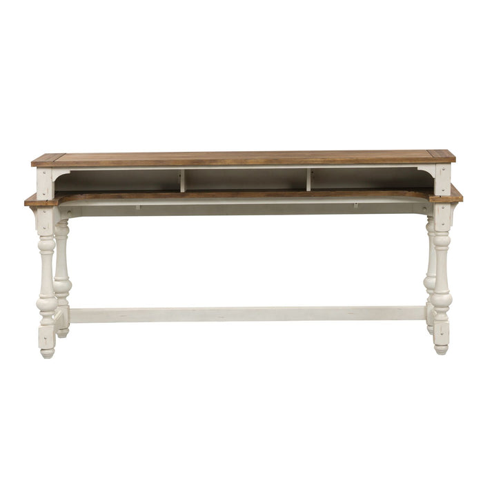Morgan Creek Console Bar Table in Antique White image