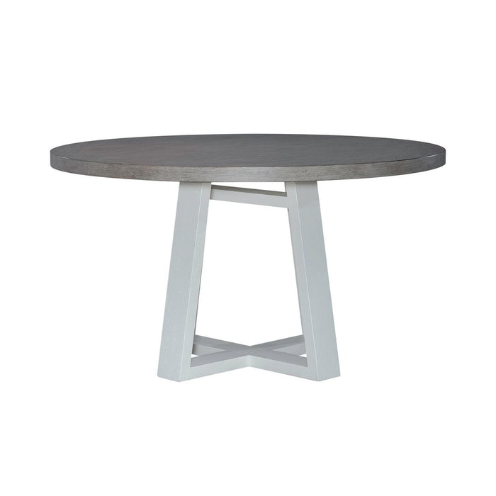 Liberty Furniture Palmetto Heights Round Pedestal Table in Two-Tone