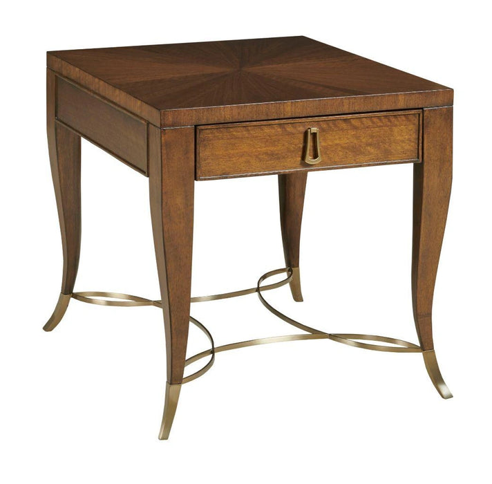 American Drew Vantage End Table in Medium Stain