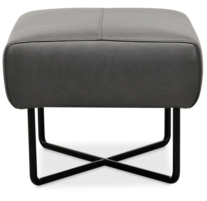 Efron Ottoman w/ Black Metal Base