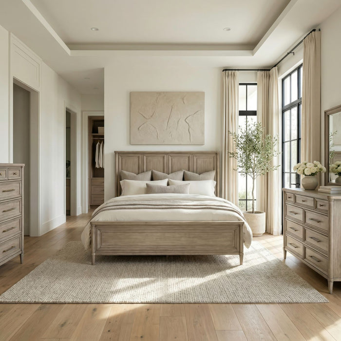 Rochelle Park California Panel Bed, Dresser & Mirror, Chest image