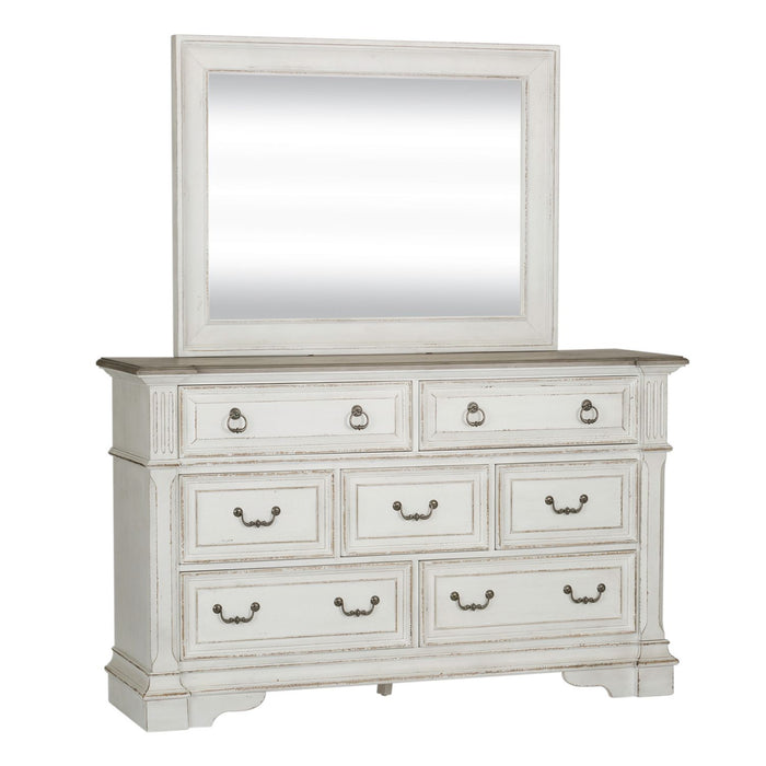 Abbey Park Panel Bed, Dresser & Mirror image
