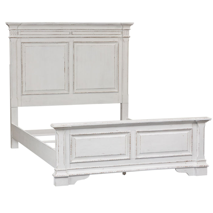 Abbey Park King Panel Bed, Dresser & Mirror, Night Stand