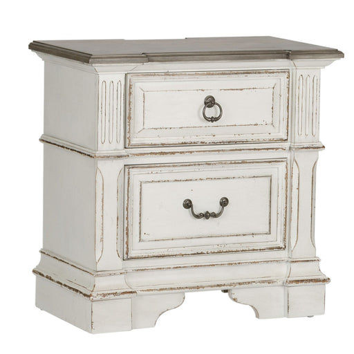 Abbey Park Drawer Nightstand in Antique White image