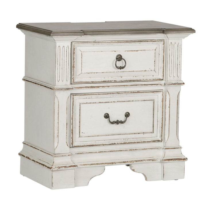 Abbey Park Drawer Nightstand in Antique White image